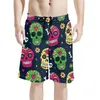 Мужские шорты de muertos calavera pantalones cortos playa verano color vistoso gimnasio para el hogar nuevo 230308