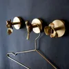 Haken Schienen Nordic Retro Messing Muti Tier Design Kleiderhaken Für Veranda Badezimmer Zubehör Wand Hängen Kleiderhaken Wand Dekoration 230309