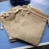 Bolsas de jóias 2023 chegadas em bolsa de presente bolsa burlap hessian drawstring festa de casamento favorita sacos de juta atacado