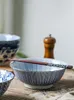 Bowls 1 PC Japanese Large Bowl Rice Soup Noodle Salad Ceramic Underglaze Exquisite Household Made In Japan