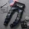 Hommes Jeans Hommes Casual Slim Fit Hip Hop Denim Jean Haute Qualité Moto Homme Pantalon Drop