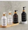 Groothandel in badgereedschap 300 ml 500 ml PET LUTE VLOETEN SOAP Dispenser Matt kleur douchegel shampoo pomp persflessen badkamer benodigdheden