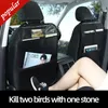 New Anti Kick Pads Seat Protector PU Leather Waterproof Car Seat Cover Protector Auto Anti Scratch Mats for Child Pet con Zipper Storage Bags