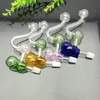 Smoking Pipes New Coloured Skull Football Glass Boiler Great Pyrex Glass Oil Burner