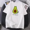 Kvinnors T-skjortor avokado tryck kvinnor t-shirts kort ärm överdimensionerade damkläder hiphop leisure toppar tees k- sommar camisetas