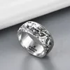20% de desconto em todos os itens 2023 Novas jóias de moda de alta qualidade de luxo para o anel de cabeça de tigre antigo feito de prata tailandesa está na moda e reta
