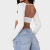 Women's Knits Tees Fashion Women's Tank Top Summer 2PCS Outfit Sets Long Sleeve Shrug Crop Tops Solid Color Mini Tube Tops High Streetwear Y2k W0306