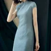 Casual Kleider 2021 Traditionelle Chinesische Cheongsam Frauen Mädchen Baumwolle Leinen Retro Kleid Qipao Bodycon Sexy Kurze Vintage Y2302