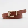 Belts Women Skinny Leather Belt Thin Waist Jeans For Pants In Pin Buckle