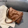 Torby wieczorowe vintage luksusowy designer na dużą pojemność skórzana torebka crossbody marka solidna kolor pikowana torba na ramię 230307