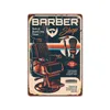 Barbearia de barbearia aberta tatuagem fechada poster metal lata sinal barbeiro placa de metal pintura placas decorativas placas de parede sinais 30x20cm w03