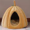 Cat Beds Furniture Kennel Winter Warm Fully Enclosed Comfortable Sleeping House Pumpkin Nest Pet Bed Supplies 230309