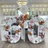 Other Event Party Supplies 73cm93cm Big 09 Balloon Filling Box Number Frame Stand DIY Baby Shower 1st Birthday Alphabet Mosaic Anniversary Wedding Decor 230309