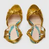 2019 특허 캣워크 모델 럭키 클래식 섹시 립 뱀 오픈 발가락 웨딩 10 5cm Stiletto High Heels Sandals Gold Siz2202