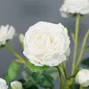 Kwiaty dekoracyjne 53 cm sztuczna róża Rosa lotos nawilżający kwiat domowy stół do salonu Dekoracja sucha