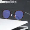 Sunglasses Frames Reven Jate 9704 Optical Pure Titanium Round Frame Prescription Eyeglasses Rx Men Or Women Glasses For Male Female Eyewear