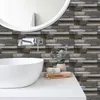 Pegatinas de pared, mosaico Retro, azulejo de ladrillo para baño, papel tapiz de cocina, pegatina autoadhesiva impermeable, decoración del hogar, calcomanía DIY para baño