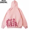 Sweats à capuche pour hommes Sweatshirts hommes Streetwear rose sweat à capuche drôle dessin animé graphique à capuche automne Harajuku Anime pull à capuche Hip Hop Hipster 230309