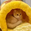 猫のベッド家具ハンパンダかわいいハニーポットジャーシェイプハウスぬいぐるみぬるぬる