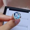 Cluster Rings Men Ring Natural And Real Topaz Wedding Engagement Fine Jewelry Wholesale 925 Sliver