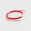 12pcs Novo pulsão de pulsação de coração Lucky Red Black Color Thread Casal Chain Made Bangles Bangles Pulsera Jewelry Gift for Friend