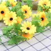 Dekorativa blommor 2 datorer Sunros Vine Artificial Flower Decoration vardagsrum Balkong Garland Pipe inomhus Faux växter Heminredning