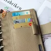 Bloc-notes OX KNIGHT Mini A7 Notebook avec anneaux en argent de 19-25 mm en cuir de grain de galets planificateur de semaine organisateur journal de voyage carnet de croquis 230309
