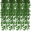 زهور زخرفية A50i 12pcs Ivy Garland Leaf Vines Plants Greenery Hanging Fake for Backdrop Arch Wall Jungle Party