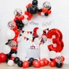 Andere evenementenfeestjes 106 -stks Black Red Ballonnen Arch Garland Kit Confetti Ballon Party Birthday Decoration Wedding Afstudeer Air Globos Casino Racing 230309