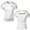 6mgh 2023 Nieuwe mannen en vrouwen F1 Team T-shirts Mclaren Racing 3d Gedrukt Ronde Hals Shirt Zomer Casual Sportkleding Nieuwigheid