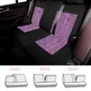 Nowy wydruk lampartowe okładka fotelika samochodowego Crown Queen Front Covery dla kobiet Universal Fit for Trucks SUV i furgonetka