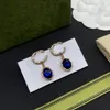 Designer Earring G Letter Logo Stud Earing Luxury Women Fashion Double Hoop Jewelry Woman Metal GGity Pearl Earring 33w