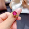 Clusterringe anmutige natürliche rosa Topaz Gemstome Ring für Frauen Schmuck zertifiziert Juwel Real 925 Silber Gold Plated Engagement