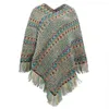 Dames truien vrouwen cape jas breien gestreepte herfst winter pullover loszittende bohemian poncho voor dagelijkse slijtage