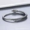 95% de réduction 2023 Nouveaux bijoux de mode de haute qualité de luxe pour bracelet argenté thaïlandais serpent serpent homme et femelle bracelet punk bijoux en bouche ouverte