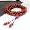 Strand Beaded Strands alta calidad 108 Mala pulsera oración 6MM oro brillante arena collar mujeres Yoga meditación brazalete joyería para amigo