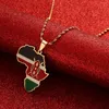 Pendant Necklaces Africa & Kenya Map Gold Color Jewelry African Kenyan Flag Gift