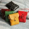 イブニングバッグ女性ファッションショルダーバッグ本物の革の女性小さな手作りレトロメッセンジャー携帯電話クロスボディ財布