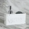 Liquid Soap Dispenser Dish for Kitchen Hand Pump Bottle Caddy with Storage Compartment Holds and Stores Sponges 230308