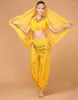 Sahne Wear 4pcs/Set Kadınlar Göbek Dans Etme Bollywood Oriental Dans Takım Set Performans Bellydance Kostümleri Yetişkin