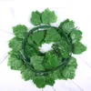 Decorative Flowers & Wreaths Home Decor Simulation Rattan Creeper Plant Grape Leaves Green Plastic Fake Flower Winding Vine Ceiling Decorati