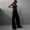 Women's Pants 2023 Spring Summer Loose Wide Leg Women Solid Casual Y2K Fashion Long Trousers Lady Chic Split High Waist Sweatpants