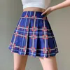 Saias Hyuna A mesma cor Ultra-Short Contraste Verifique a saia japonesa estilo colégio doce jk uniforme plissado mini mini