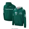 TDVI Erkek Hoodies 2023 Aston Martin Racing Alonso Sport Hoodie Formula Bir Büyük Boy Ladies Zip-Up Ceket F1 Sweatshirt