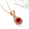 Pendant Necklaces Est Fashion Heart Hollow Distortion Necklace Charm Party Gold Silver Color Red Rose Necklce Female Accessories