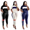 Kvinnors tvåbitar byxor CM.Yaya Active Two 2 Pieces Set for Women Fall Winter Fitness Outfit Pullover Sweatshirt Jogger Pants Sporty Street Tracksuit 230309