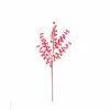 Dekoratif Çiçekler Masaüstü 5 Çatallar Kırmızı Berry Kiraz Yapay Bitki Noel Dekorasyon Köpüğü Sahte Çiçek Fasulye Şubesi Yıl için Ev Dekor