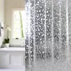 Imperméable à l'eau Transparent salle de bain rideau de douche PVC 3D plastique bain pure salle de bain bain rideaux de douche écran