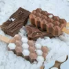 아이스크림 도구 4 캐비티 실리콘 아이스크림 곰팡이 DIY 초콜릿 디저트 아이스 캔디 몰드 트레이 아이스 큐브 제조업체 수제 도구 여름 파티 용품 Z0308