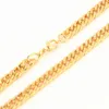 Kedjor 6/8/10/12/14mm SALE 316L Rostfritt stål Guldfärg Curb Cuban Chain Men's Necklace eller Armband Fashion Jewelrychains